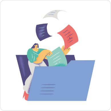 Folders archive illustration from Sipple Effect illustrations set on Figma plugin